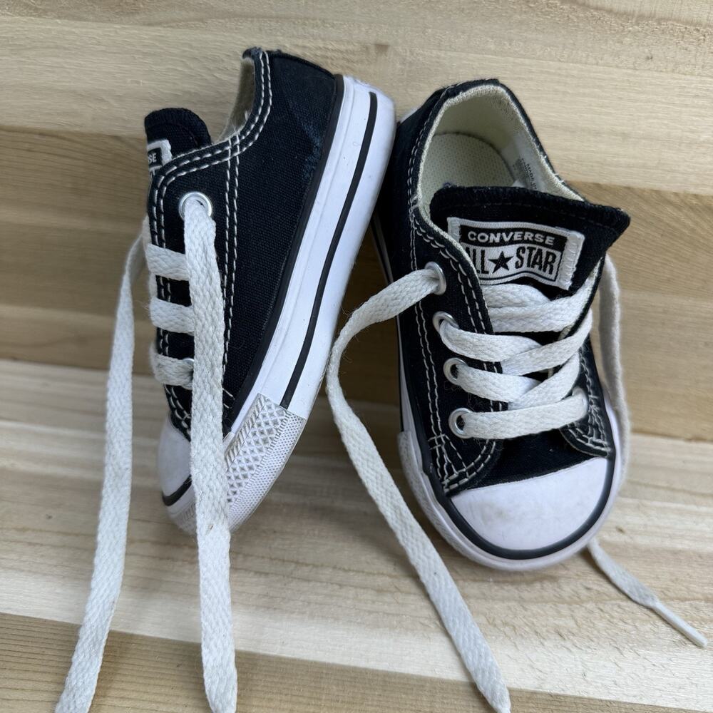 Converse All Star Sneakers Toddler Shoes Black/white Unisex Size 4